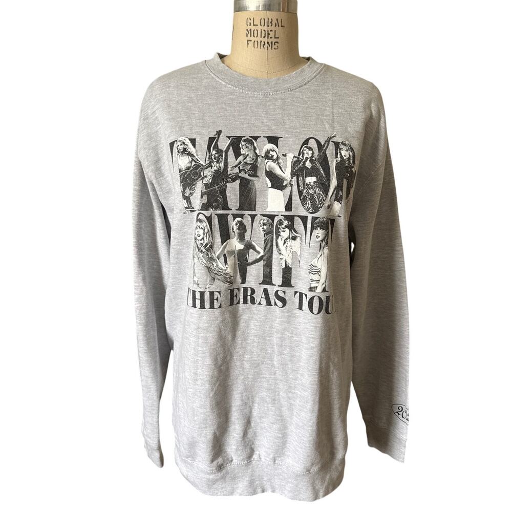 Taylor Swift Eras Tour 2023 Crewneck Gray Sweatshirt Size XL